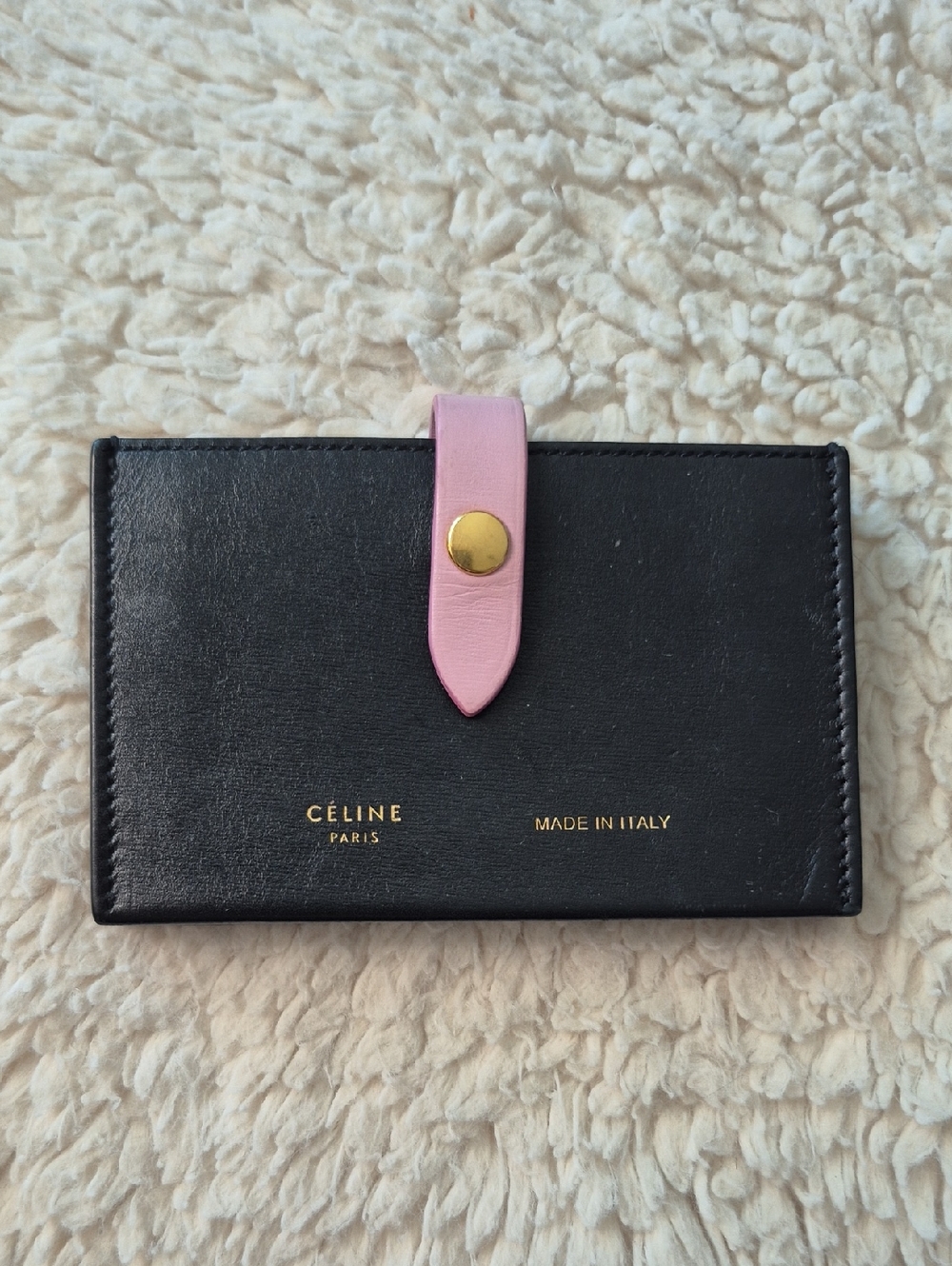Celine Paris Accordion Leather Card Case Holder
